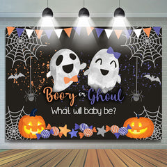 Was Wille Baby Sei Niedlich Buh Halloween Babydusche Hintergrund