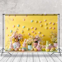 Gelb Wand Blumen Gold Eier Foto Ostern Hintergrund